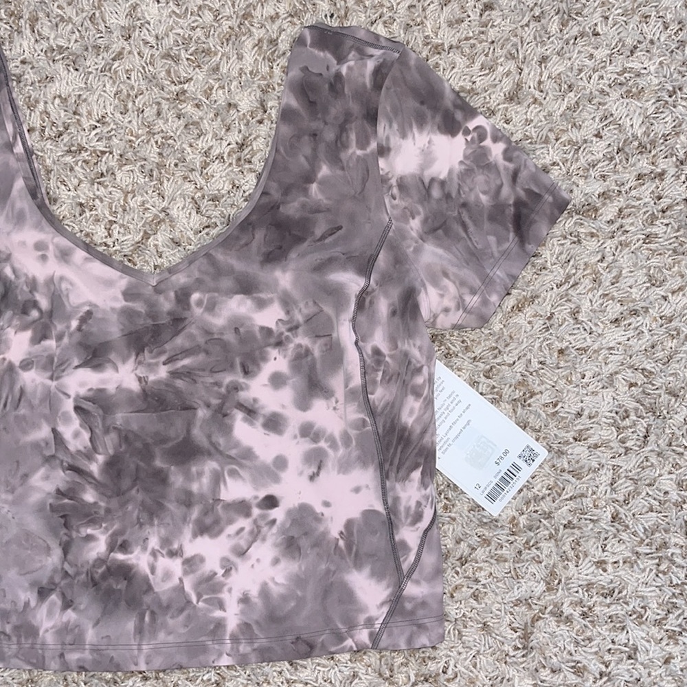 Lululemon Align T-Shirt NWT Size 12 (Large). Diamond Dye Mink Bery Lunar Rock - Picture 5 of 8